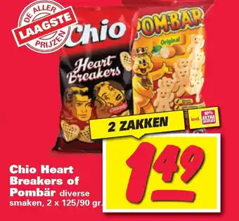 Nettorama Chio Heart Breakers Of Pombar 2 x 125/90 gram 2 zakken aanbieding