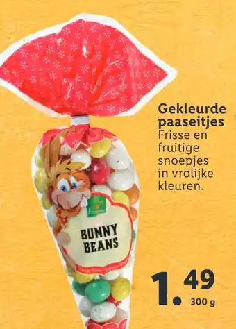 Lidl Gekleurde paaseitjes 300g aanbieding