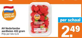 Albert Heijn AH Nederlandse aardbeien 400g aanbieding