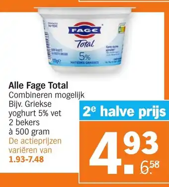 Albert Heijn Fage Total aanbieding