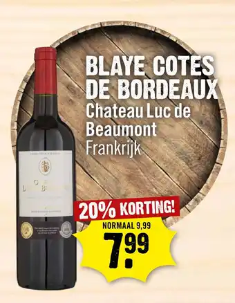 Dirck 3 Blaye Cotes De Bordeaux Chateau Luc De Beaumont aanbieding