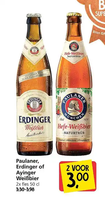 Jan Linders Paulaner, erdinger of ayinger weißbier aanbieding