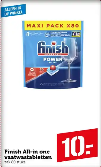 Coop Finish all-in one vaatwastabletten aanbieding