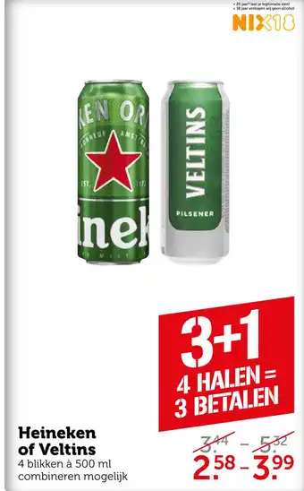 Coop Heineken of veltins aanbieding