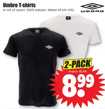 Dirk Umbro t-shirts aanbieding