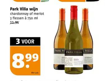 Poiesz Park Villa wijn 3 flessen a 750 ml aanbieding