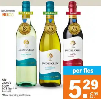 Albert Heijn Alle Jacob's Creek 0.75 liter aanbieding