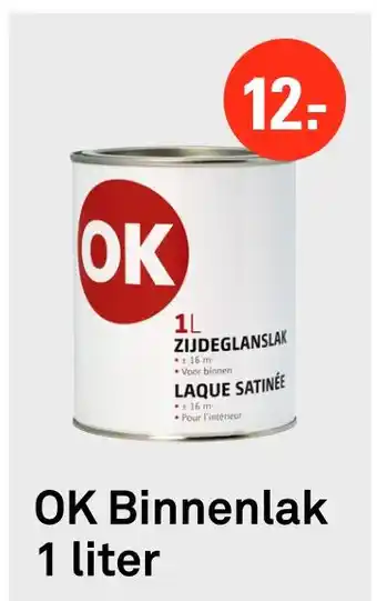 Karwei OK Binnenlak 1 liter aanbieding