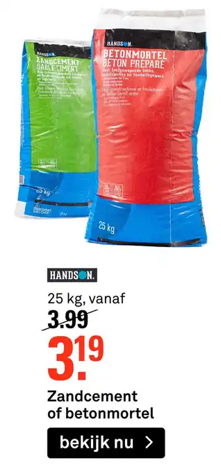 Karwei Zandcement of betonmortel 25kg aanbieding