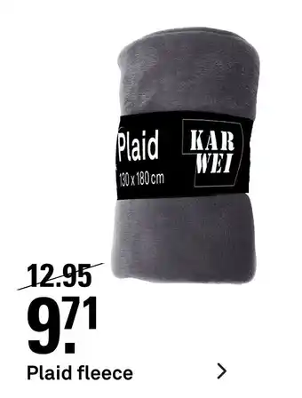 Karwei Plaid fleece aanbieding