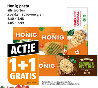 Poiesz Honig pasta aanbieding
