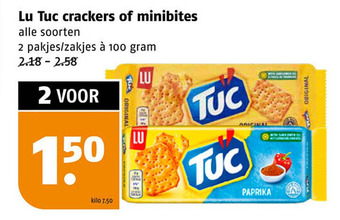 Poiesz Lu tuc crackers of minibites aanbieding