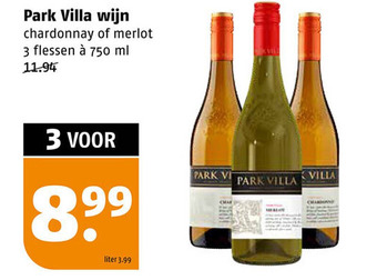 Poiesz Park villa wijn aanbieding
