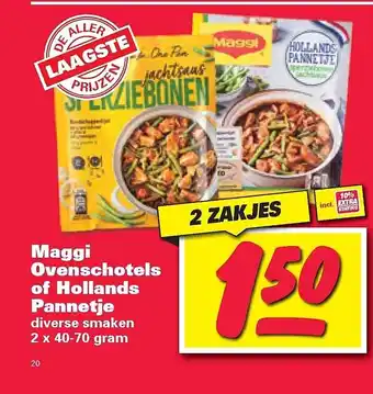 Nettorama Maggi ovenschotels of hollands pannetje aanbieding