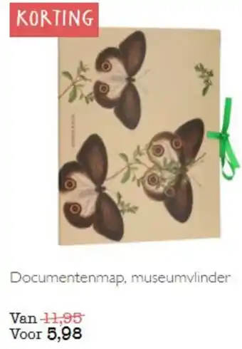 Dille & Kamille Documentenmap museumvlinder aanbieding