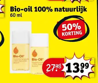 Kruidvat Bio-oil 100% natuurlijk 60 ml aanbieding