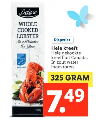 Lidl Hele kreeft 325 gram aanbieding