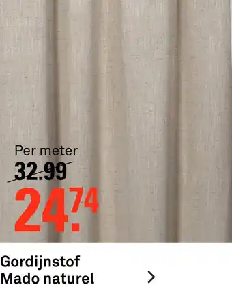 Karwei Gordijnstof Mado naturel aanbieding