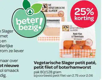 Spar Vegetarische Slager petit paté, petit filet of boterhamworst aanbieding