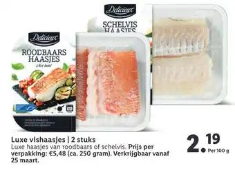 Lidl Luxe vishaasjes 100g aanbieding