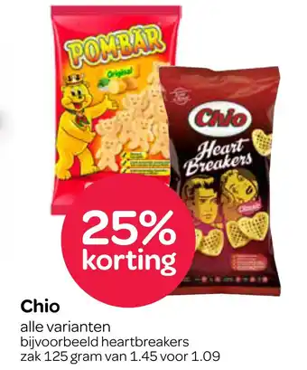Spar Chio 125 gram aanbieding