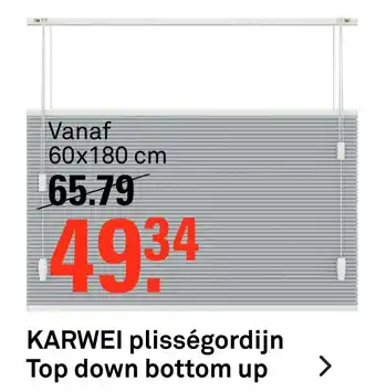 Karwei KARWEI plisségordijn Top down bottom up 60x180 cm aanbieding