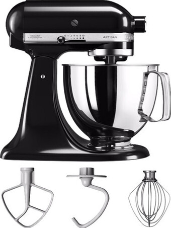 Coolblue Kitchenaid artisan mixer 5ksm125 onyx zwart aanbieding
