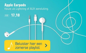 Primera Apple earpods aanbieding