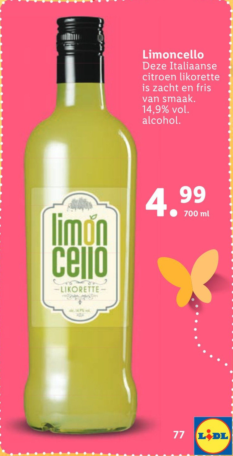 Limoncello 700 ml aanbieding bij Lidl