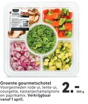 Lidl Groente gourmetschotel 260 g aanbieding