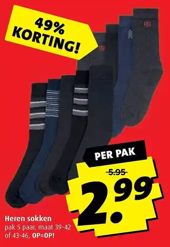 Boni Heren sokken aanbieding