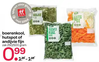 Spar boerenkool, hutspot of andijvie fijn 250/500 gram aanbieding