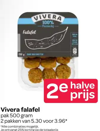 Spar Vivera falafel 500 gram aanbieding