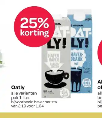 Spar Oatly alle varianten pak 1 liter aanbieding