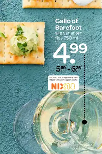 Spar Gallo of Barefoot 750 ml aanbieding