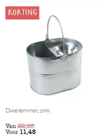 Dille & Kamille Dweilemmer, zink aanbieding