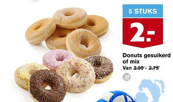 Hoogvliet Donuts gesuikerd of mix aanbieding