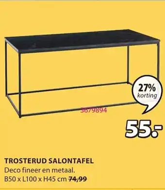 Jysk Trosterud Salontafel B50xL100xH45 cm aanbieding