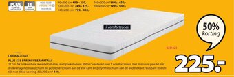 Jysk Dreamzone Plus S35 Springveermatras 80x200 cm aanbieding