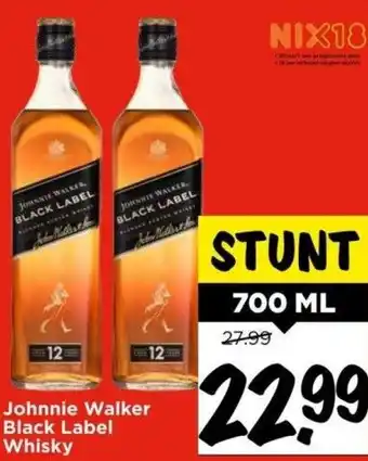 Vomar Voordeelmarkt Johnnie walker black label whisky aanbieding