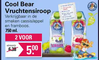 De Online Drogist Cool Bear Vruchtensiroop 750 ml aanbieding