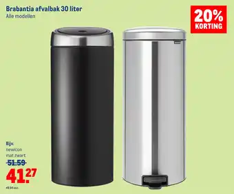 Makro Brabantia afvalbak 30 liter aanbieding