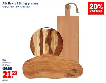 Makro Alle bowls & dishes planken aanbieding