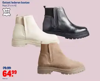 Makro Outset lederen bootee aanbieding