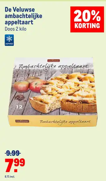 Makro De veluwse ambachtelijke appeltaart aanbieding