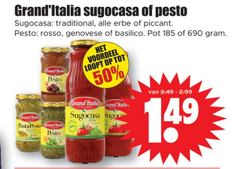 Dirk Grand'italia sugocasa of pesto aanbieding
