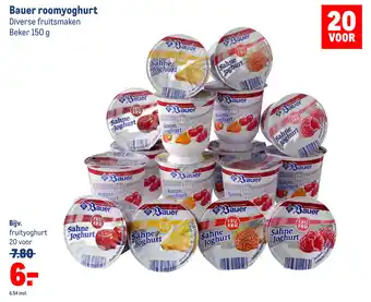 Makro Bauer roomyoghurt aanbieding