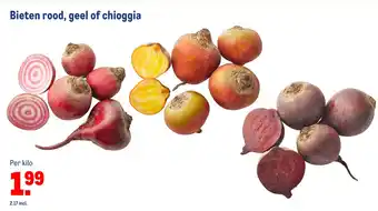 Makro Bieten rood, geel of chioggia aanbieding