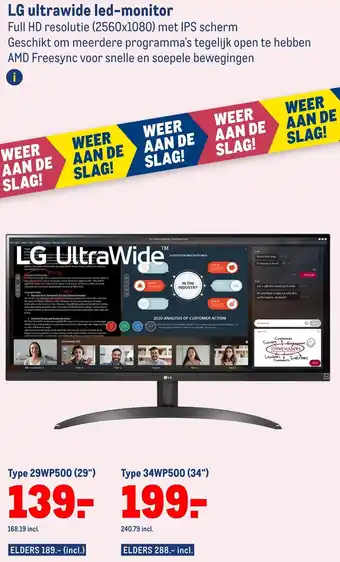 Makro Lg ultrawide led-monitor aanbieding