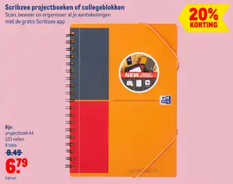 Makro Scribzee projectboeken of collegeblokken aanbieding